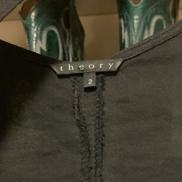 Theory black linen Kiana dress. INCREDIBLE black dress! Hate to part with it! - Picture 2 of 3